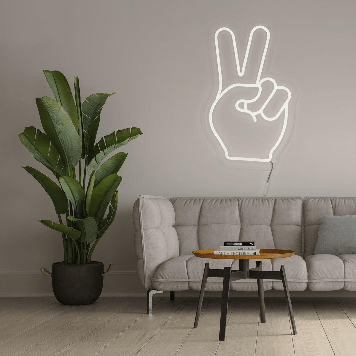 Peace Emoticon - Neon Led