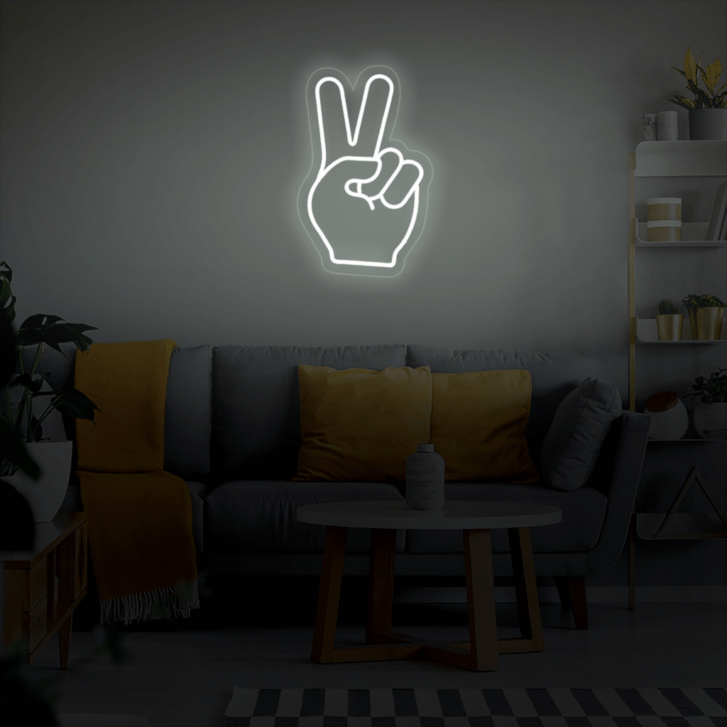 Peace Emoticon - Neon Led